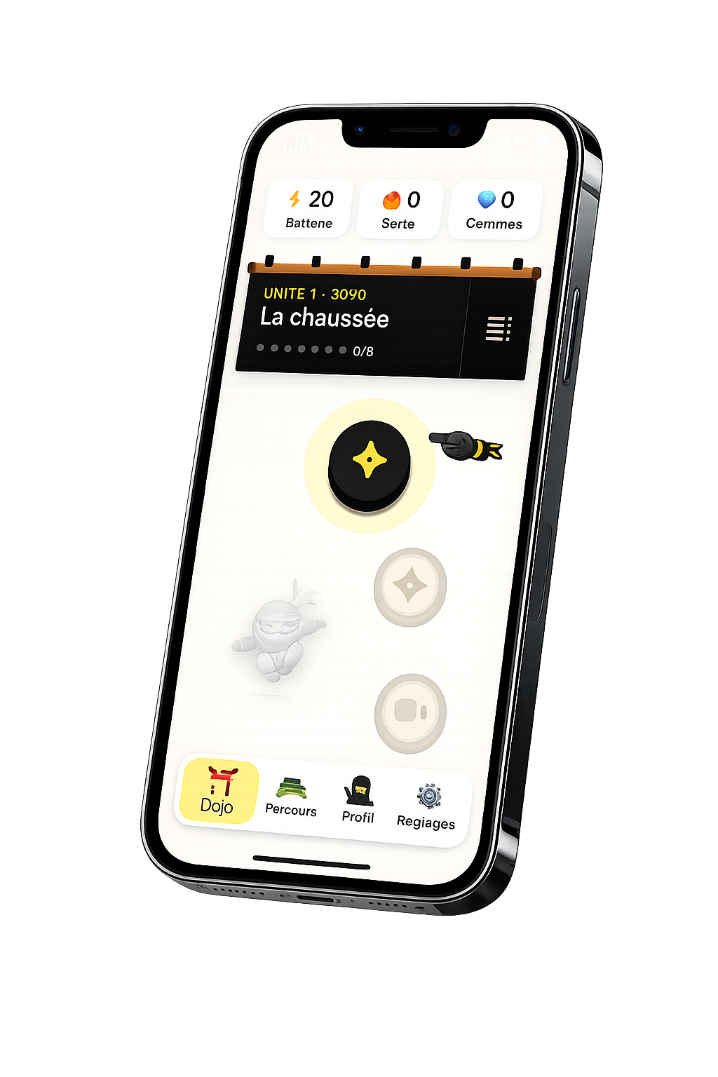 Aperçu de l'application Permis Ninja sur iPhone